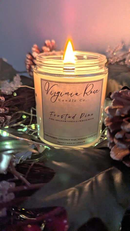 Frosted Pine Coconut Wax Candle 8 oz.